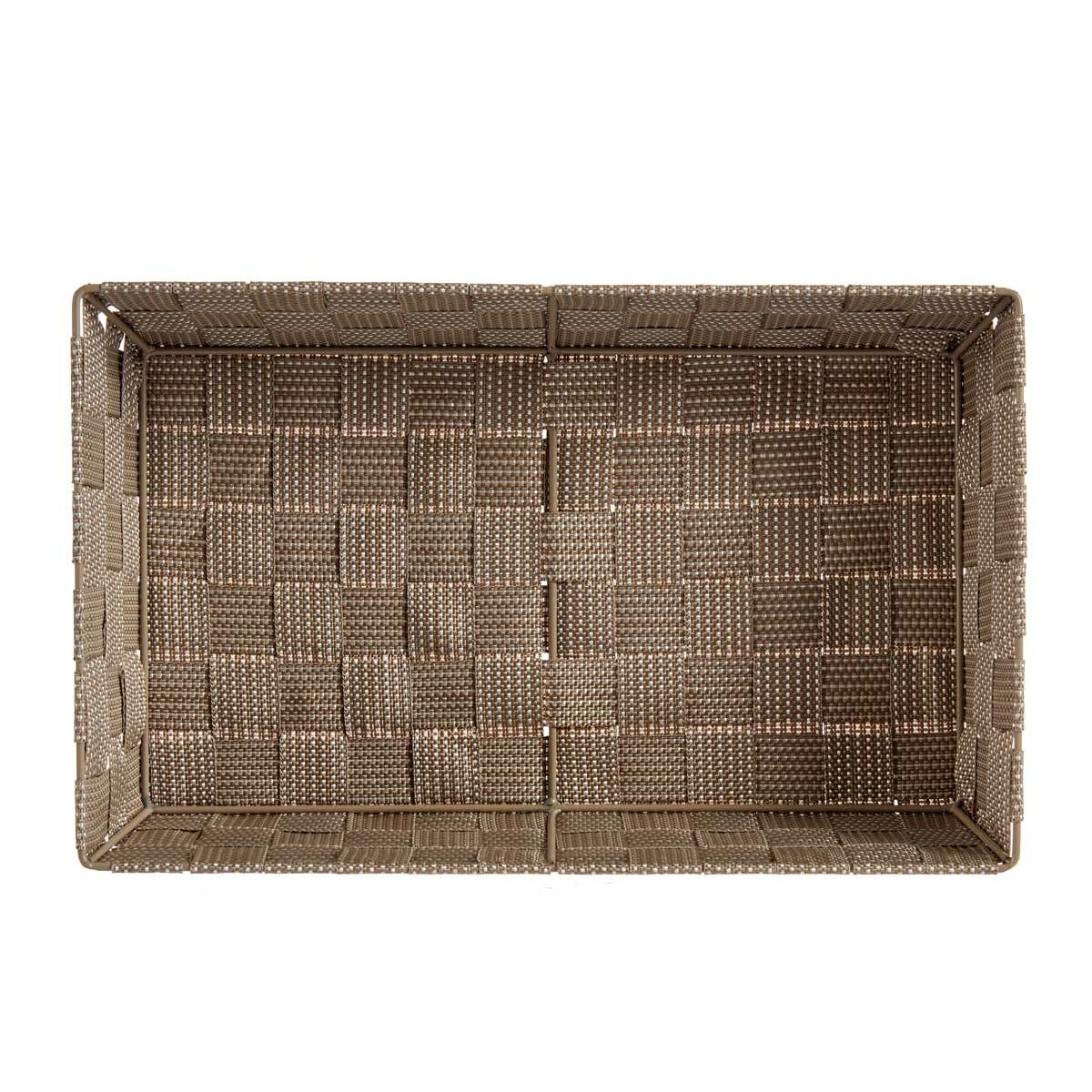 Panier Multi-usages Kipit Beige Polyester Tissu Tressée 3,8 L (18 Unités)