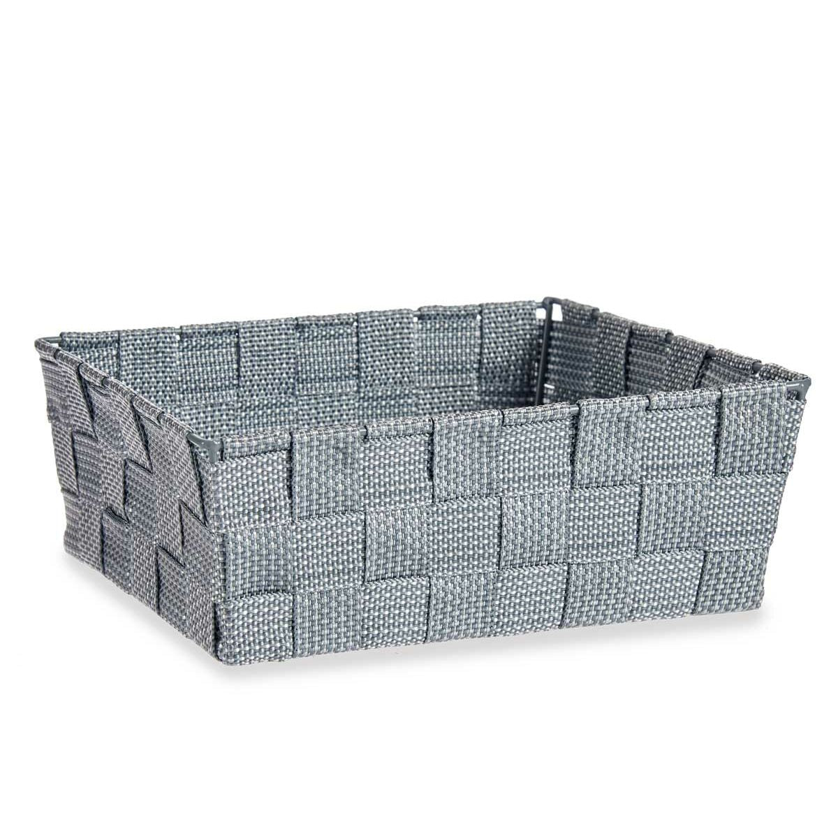 Panier Multi-usages Kipit Gris Polyester Tissu Tressée 2,4 L (24 Unités)