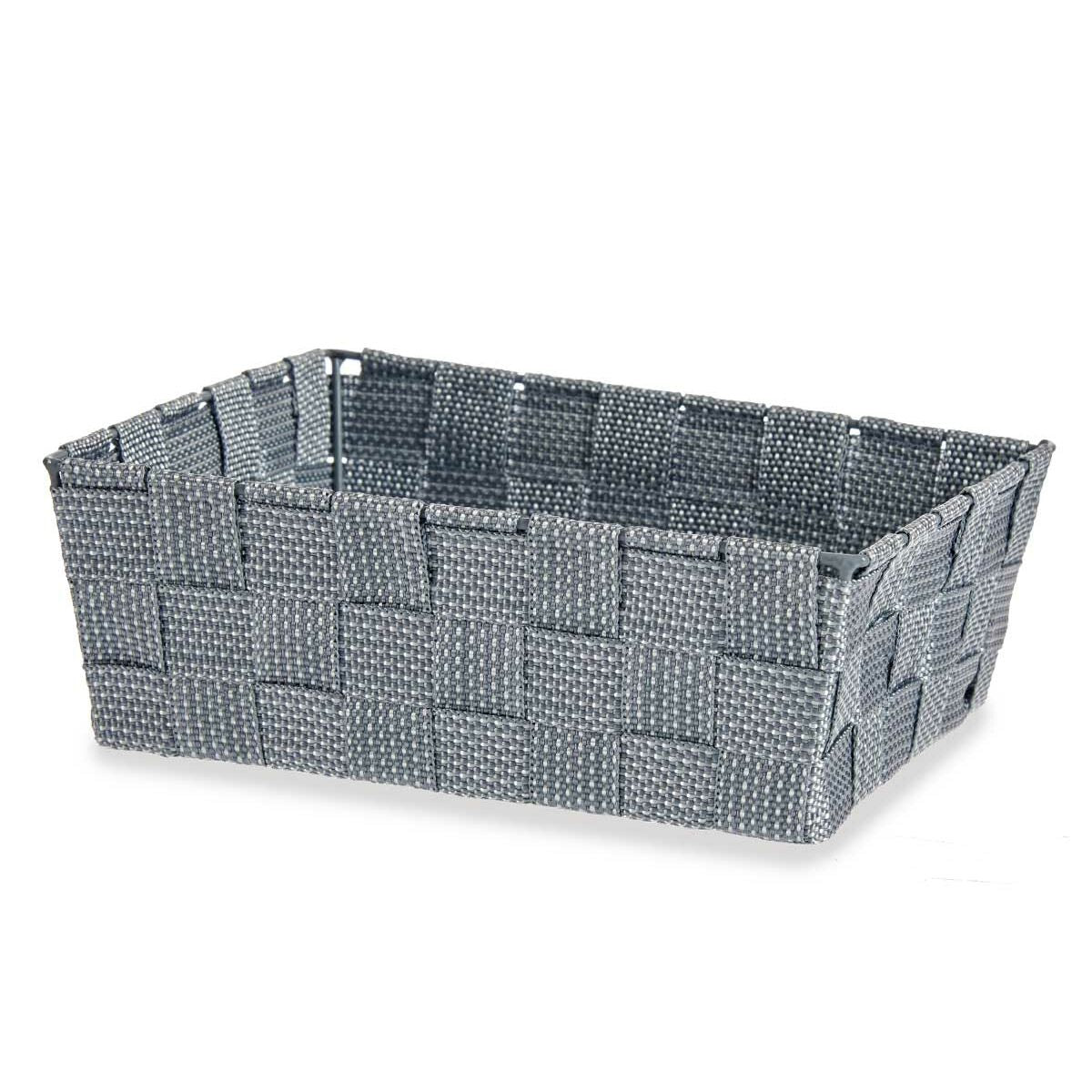 Panier Multi-usages Kipit Gris Polyester Tissu Tressée 2,4 L (24 Unités)
