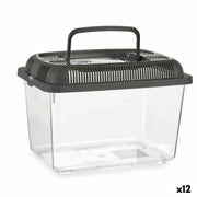 Bocal à poisson Mascow Anthracite Plastique 3 L 17 x 16 x 24 cm Avec poignée Moyen (12 Unités)
