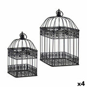 Cage décorative Gift Decor Noir 18 x 35 x 18 cm 14 x 14 x 29 cm Lot (4 Unités)