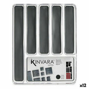 Range-couverts Kinvara Gris Transparent Silicone Plastique TPR Plastique recyclé 32,3 x 4,5 x 40 cm (12 Unités)