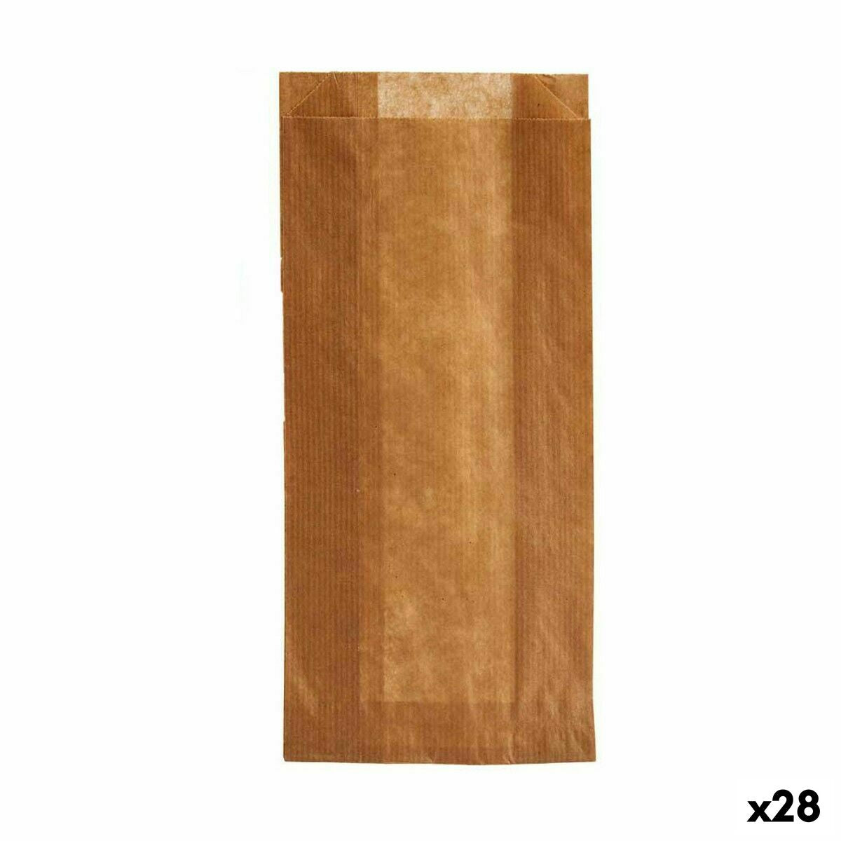 Ensemble de sacs alimentaires réutilisables Kinvara Marron Cellulose 10 x 34 cm 11,5 x 5 x 19,5 cm Compostable (28 Unités)