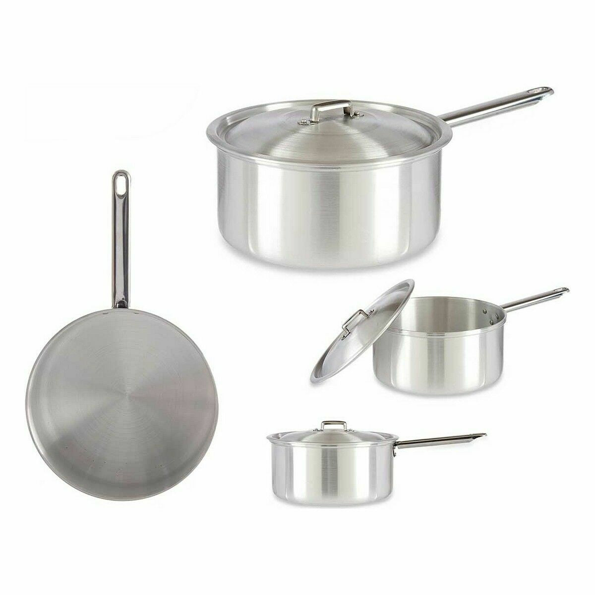 Casserole avec couvercle Kinvara Argenté Aluminium 4 L 24,5 x 12 x 41 cm 41 x 12 x 24,5 cm (10 Unités)