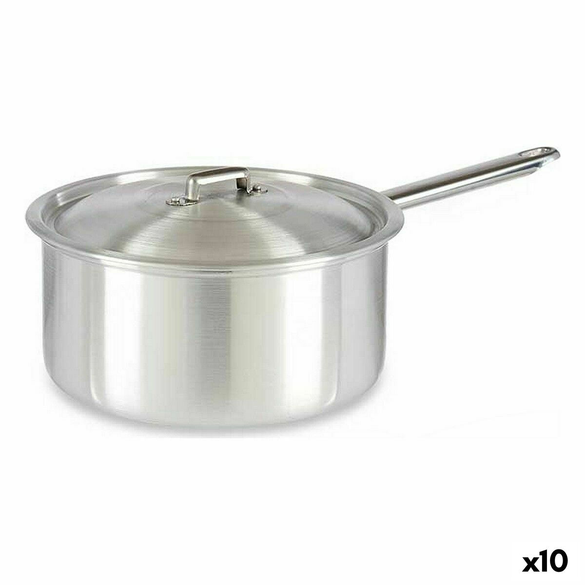 Casserole avec couvercle Kinvara Argenté Aluminium 4 L 24,5 x 12 x 41 cm 41 x 12 x 24,5 cm (10 Unités)