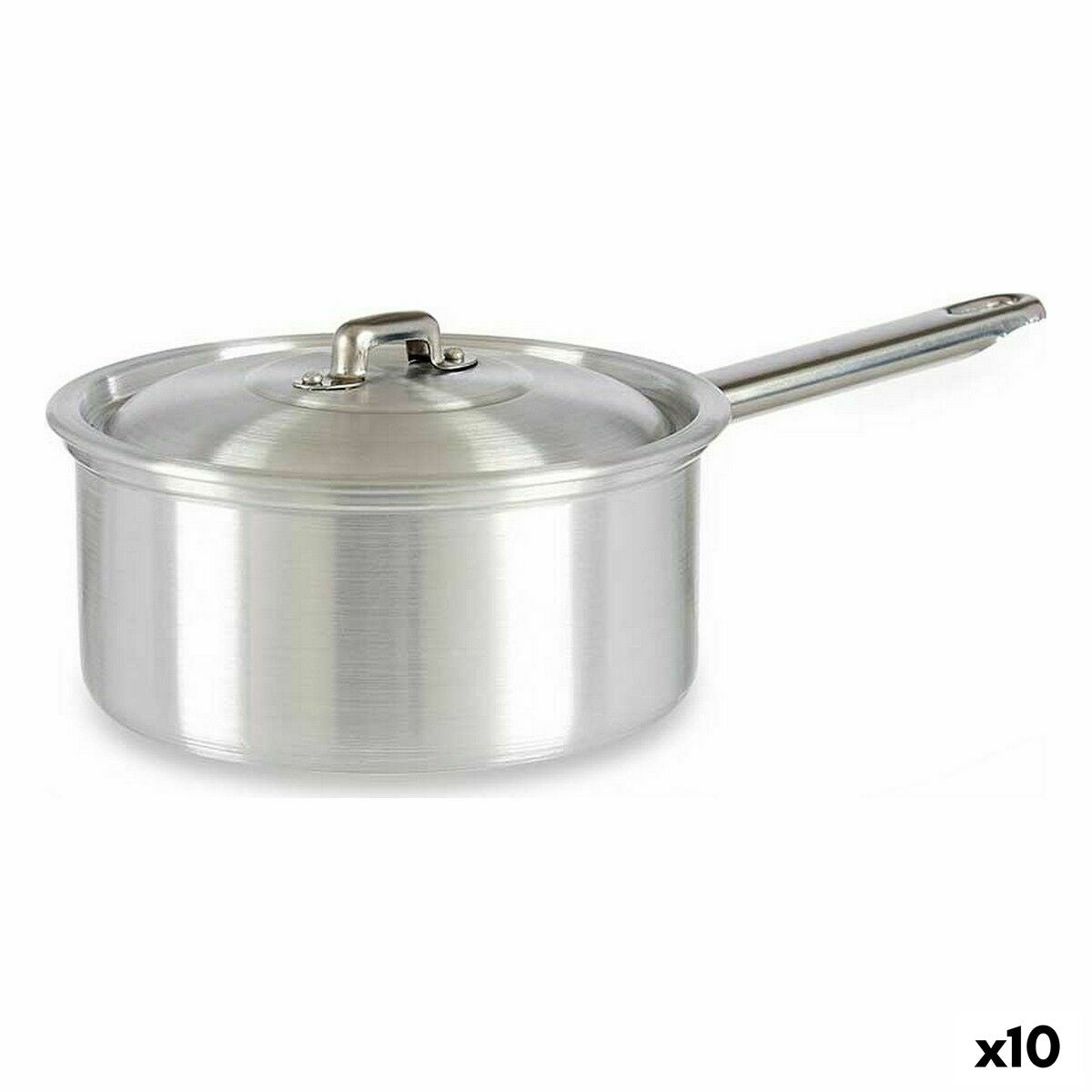 Casserole avec couvercle Kinvara Argenté Aluminium Ø 16 cm 1,5 L 30 x 10,5 x 18 cm 30,5 x 9 x 18 cm 18 x 10,5 x 30,5 cm (10 Unit