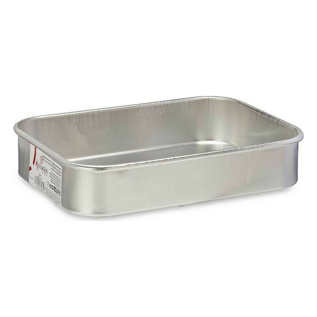Plat à gratin Kinvara Argenté Aluminium Ø 18 cm 26 X 5 X 19 CM 19 x 5 x 26 cm (12 Unités)