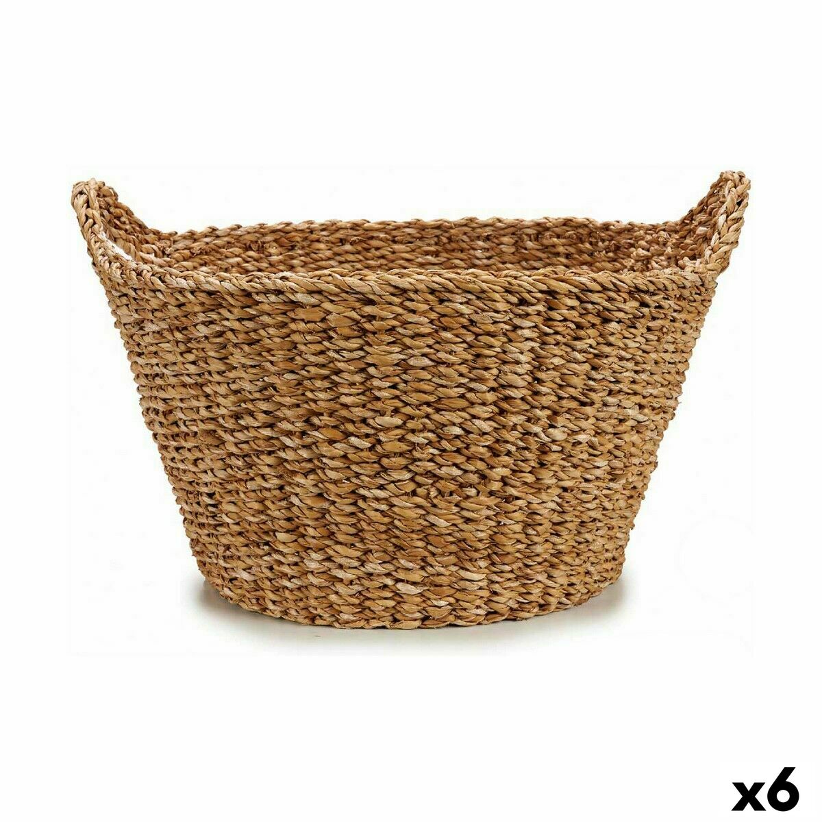 Panier Gift Decor Marron Algues marines 21 L Avec des poignées (6 Unités)