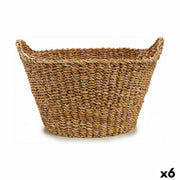 Panier Gift Decor Marron Algues marines 21 L Avec des poignées (6 Unités)