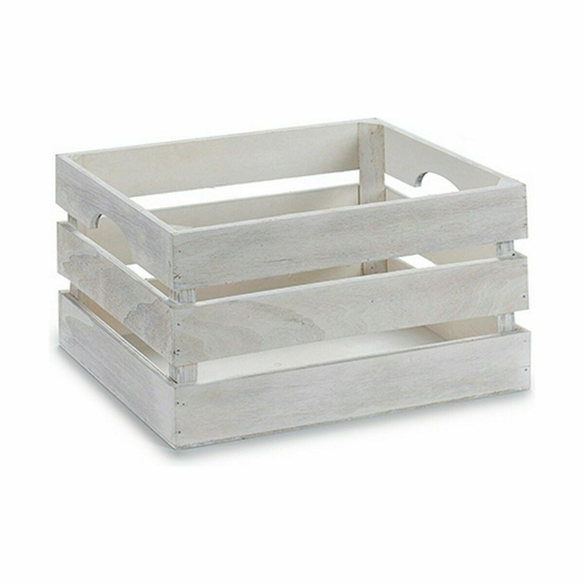 Boîte Décorative Gift Decor Blanc Bois Peuplier Bois de peuplier (18 Unités)