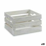 Boîte Décorative Gift Decor Blanc Bois Peuplier Bois de peuplier (18 Unités)