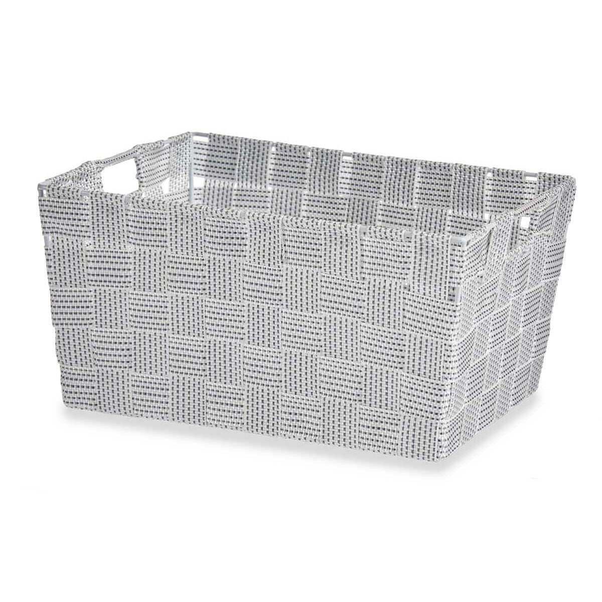 Panier Multi-usages Kipit Blanc Polyester Tissu Tressée (18 Unités)