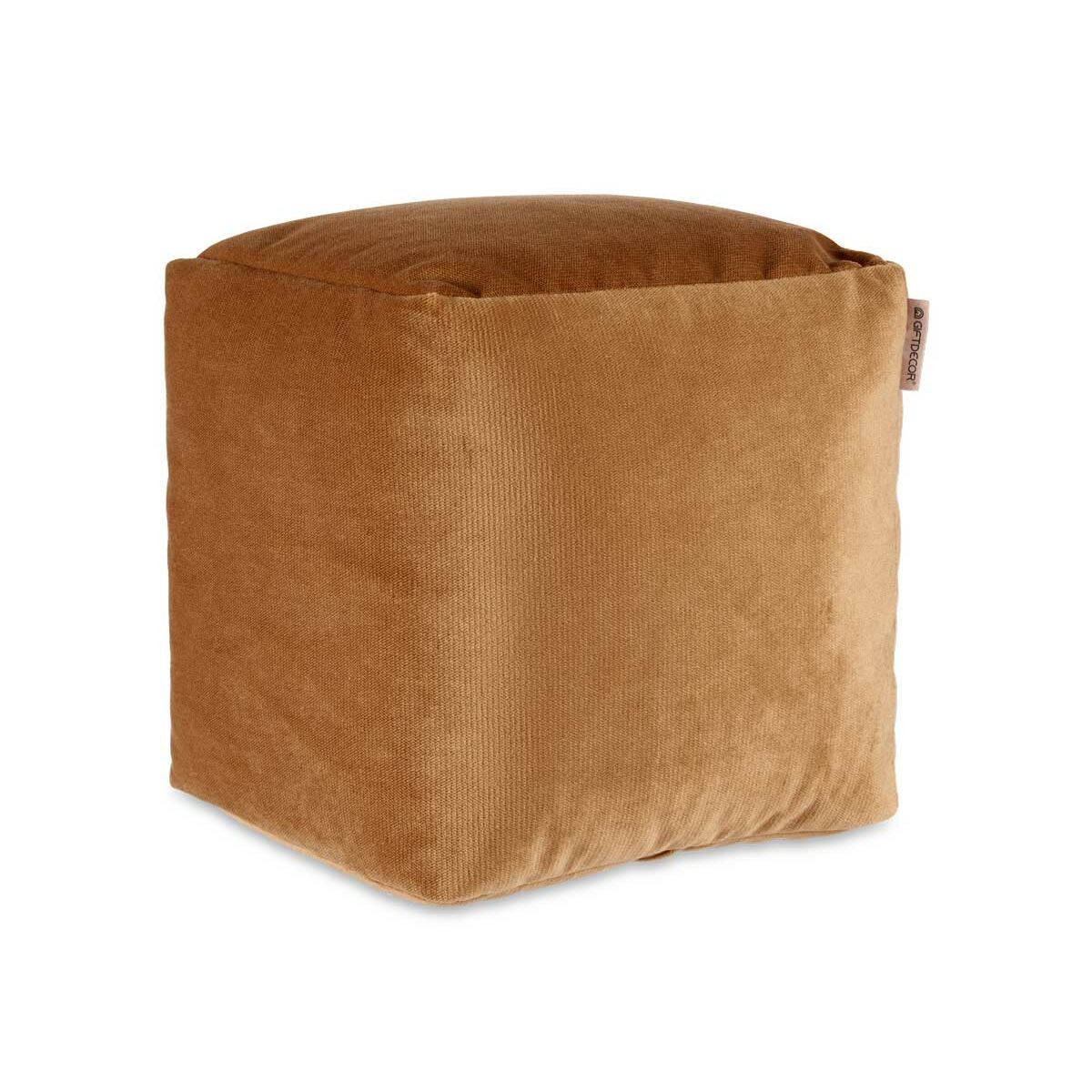 Pouf Gift Decor Beige polystyrène Velours (4 Unités)