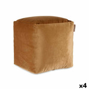 Pouf Gift Decor Beige polystyrène Velours (4 Unités)