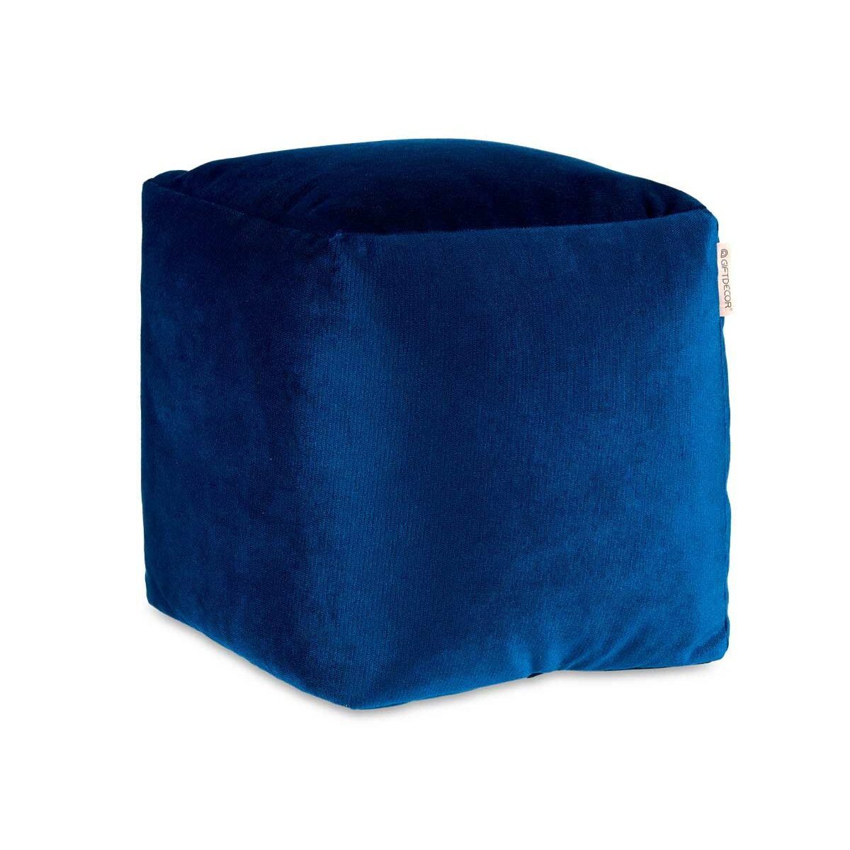 Pouf Gift Decor Bleu polystyrène Velours (4 Unités)