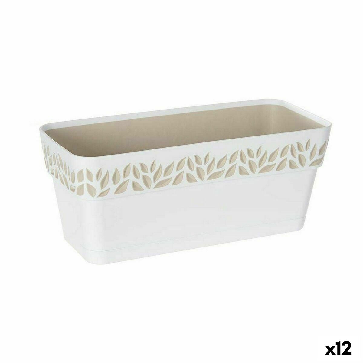Jardinière Stefanplast Cloe Blanc Plastique 13,3 x 12,3 x 29,3 cm (12 Unités)
