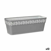 Jardinière Stefanplast Gaia Gris Plastique 49,5 x 17 x 19 cm (12 Unités)