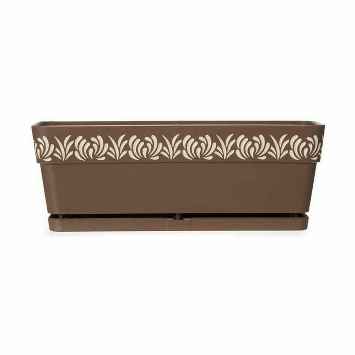 Jardinière Stefanplast Gaia Marron Plastique 18 x 17 x 49,5 cm 49,5 x 17 x 18 cm (12 Unités)