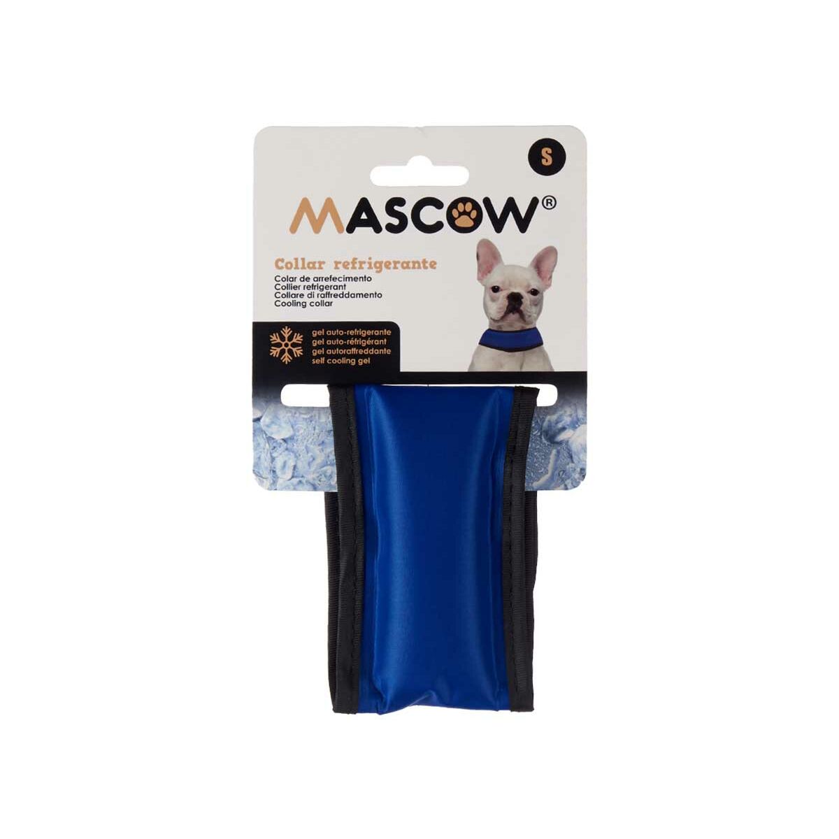 Collier pour Chien Mascow Bleu Noir Polyester PVC Gel 6,3 x 1 x 30 cm Réfrigérant (4 Unités)