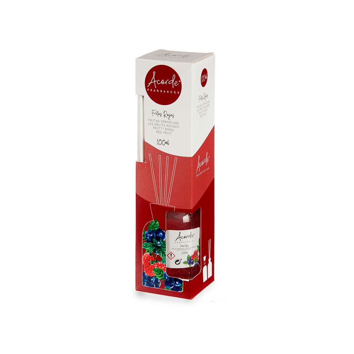 Bâtonnets Parfumés Acorde Fruits rouges 100 ml (12 Unités)
