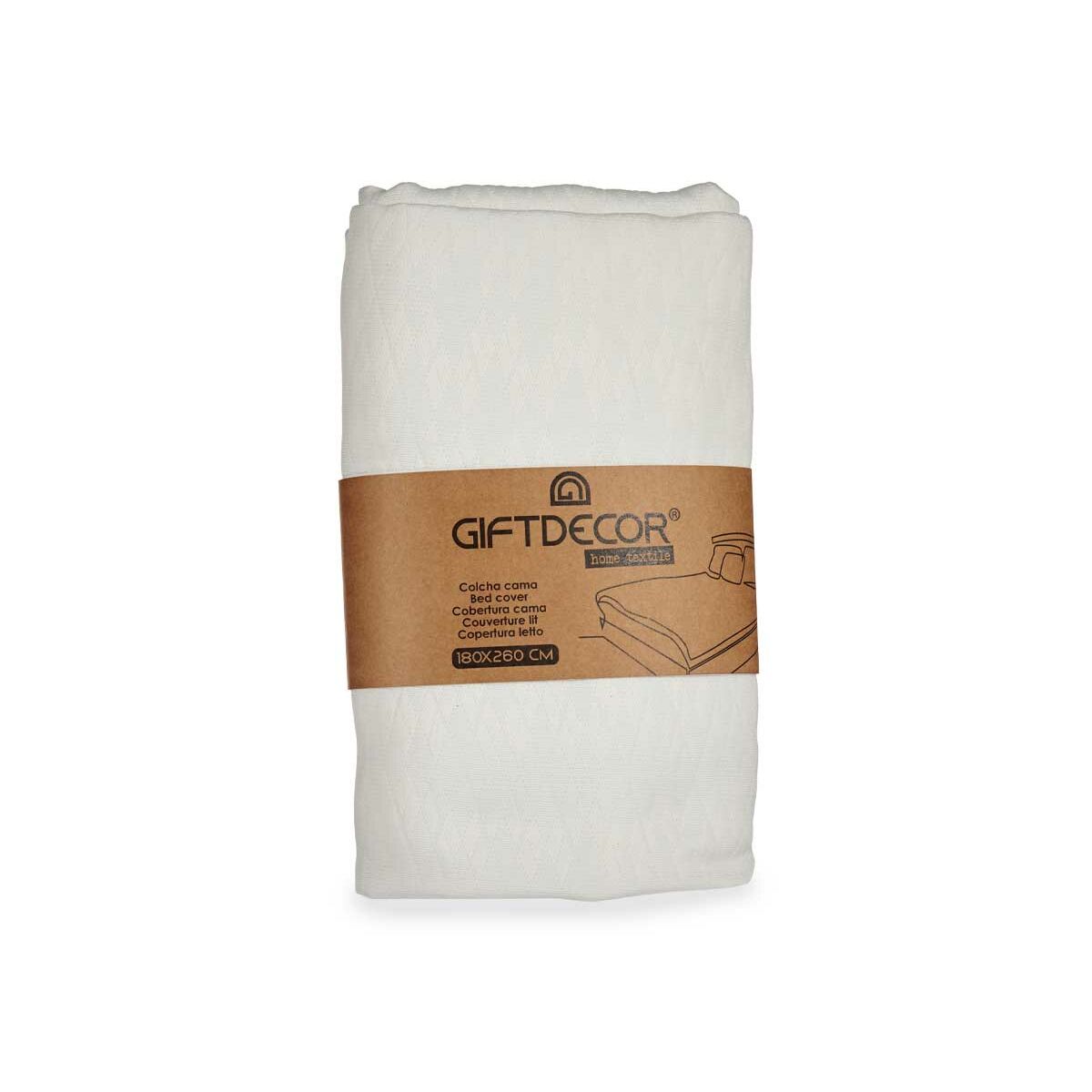 Couvre-lit Gift Decor Blanc 180 x 260 cm Losanges (4 Unités)