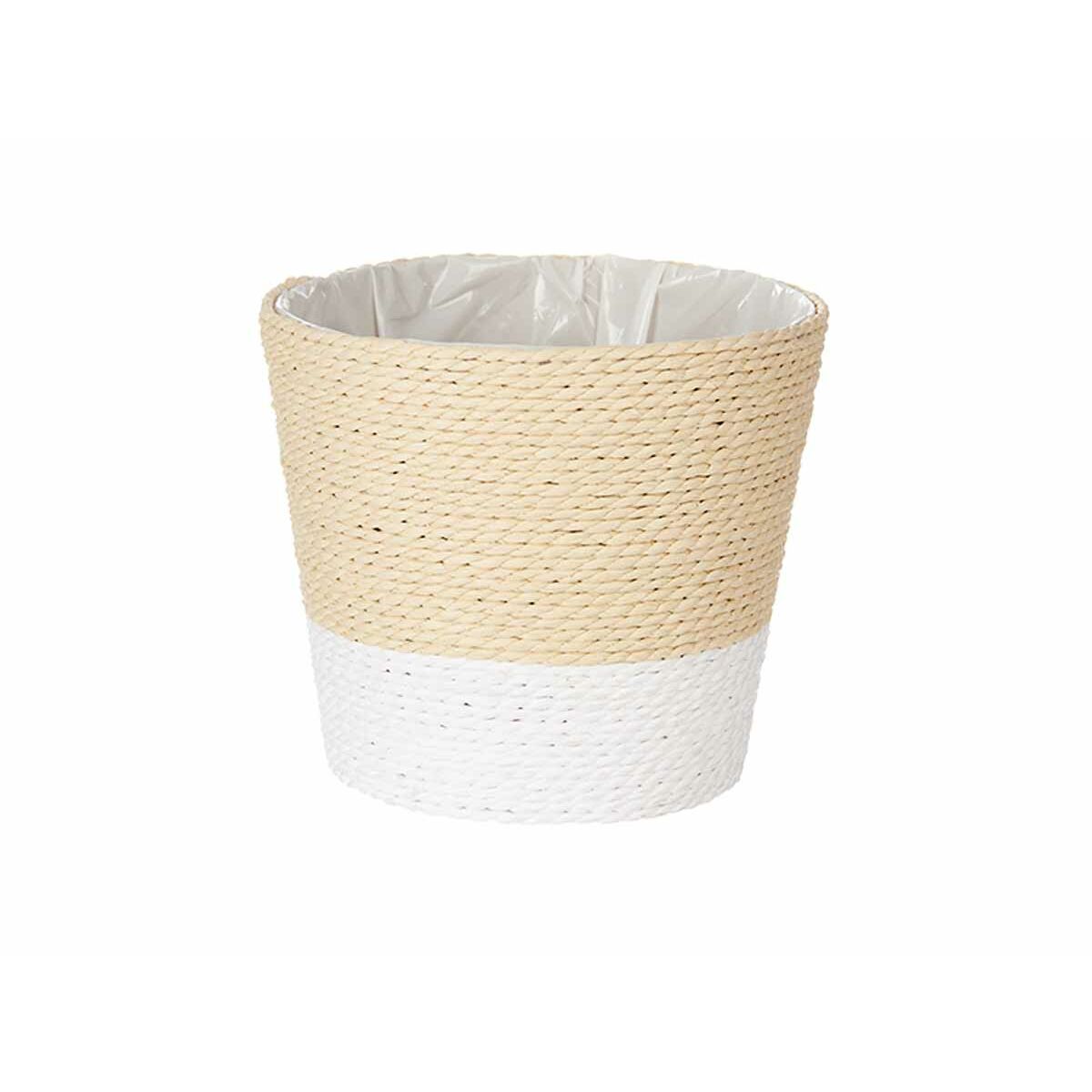 Cache-pot Ibergarden Blanc Corde Plastique 16 x 14,5 x 16 cm (24 Unités)