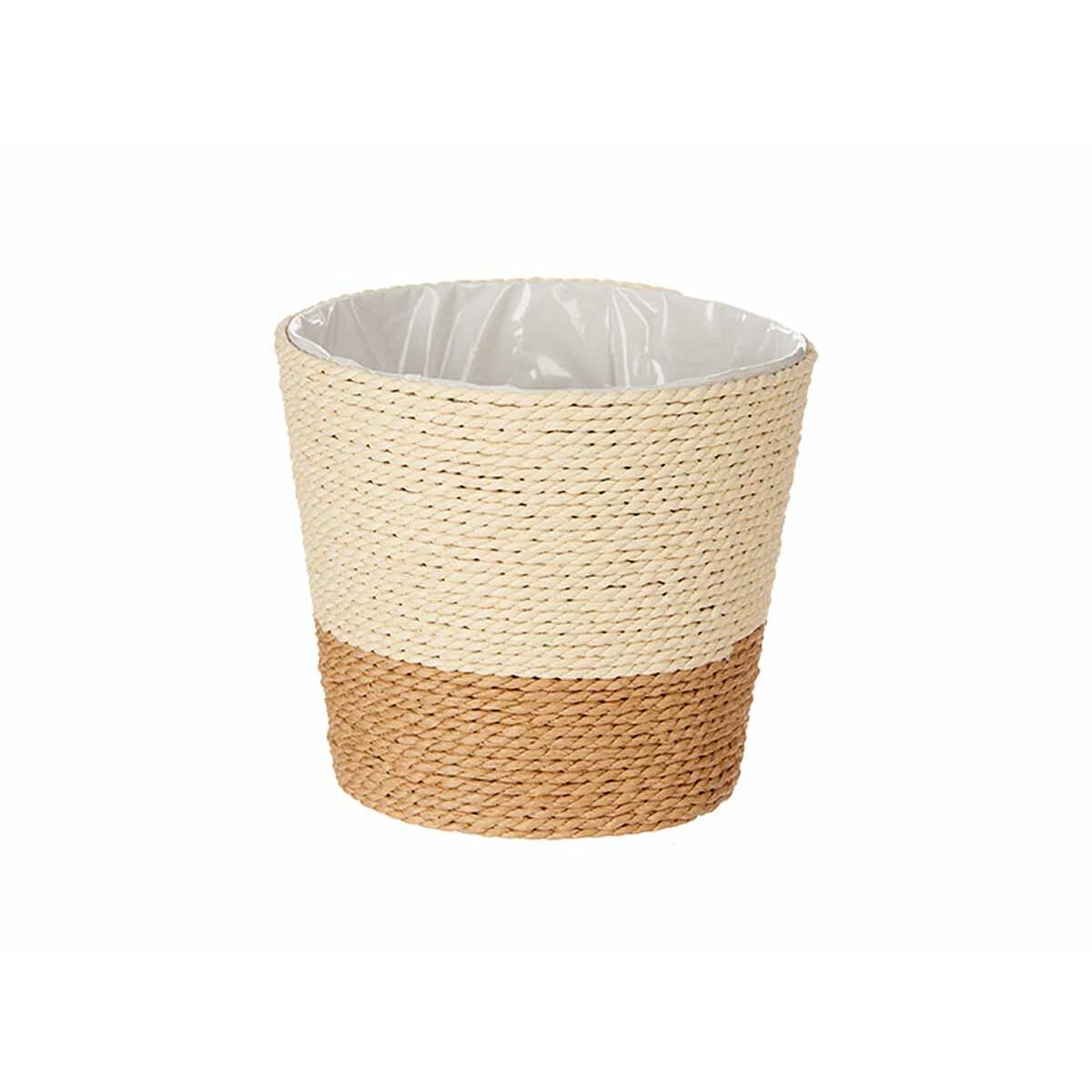 Cache-pot Ibergarden Marron Corde Plastique 16 x 14,5 x 16 cm (24 Unités)
