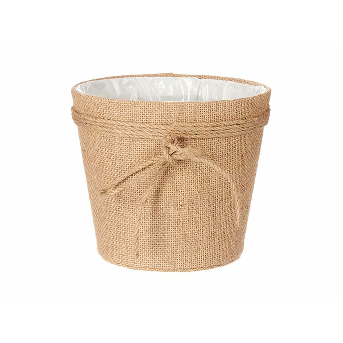 Cache-pot Ibergarden Marron Tissu Lien 19,5 x 17,5 x 19,5 cm 19 x 17 x 20 cm (24 Unités)