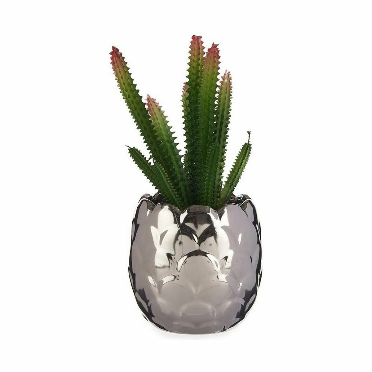 Plante décorative Ibergarden Céramique Plastique Cactus 10 x 20 x 10 cm (6 Unités)