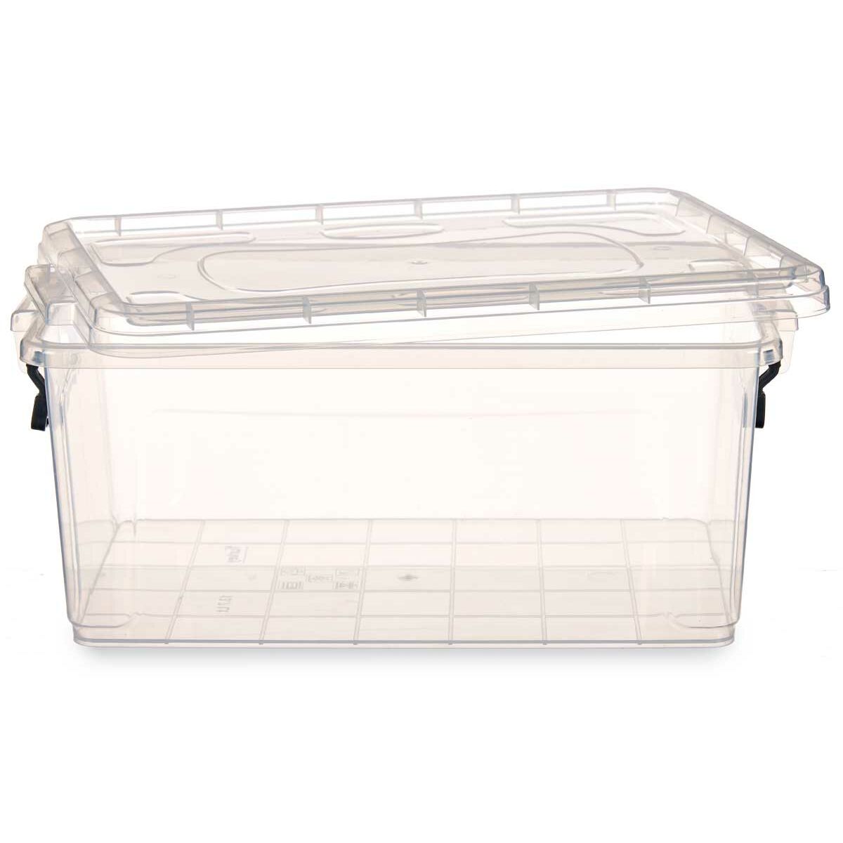 Boîte de rangement avec couvercle Kipit Transparent Plastique 13,7 L (12 Unités)