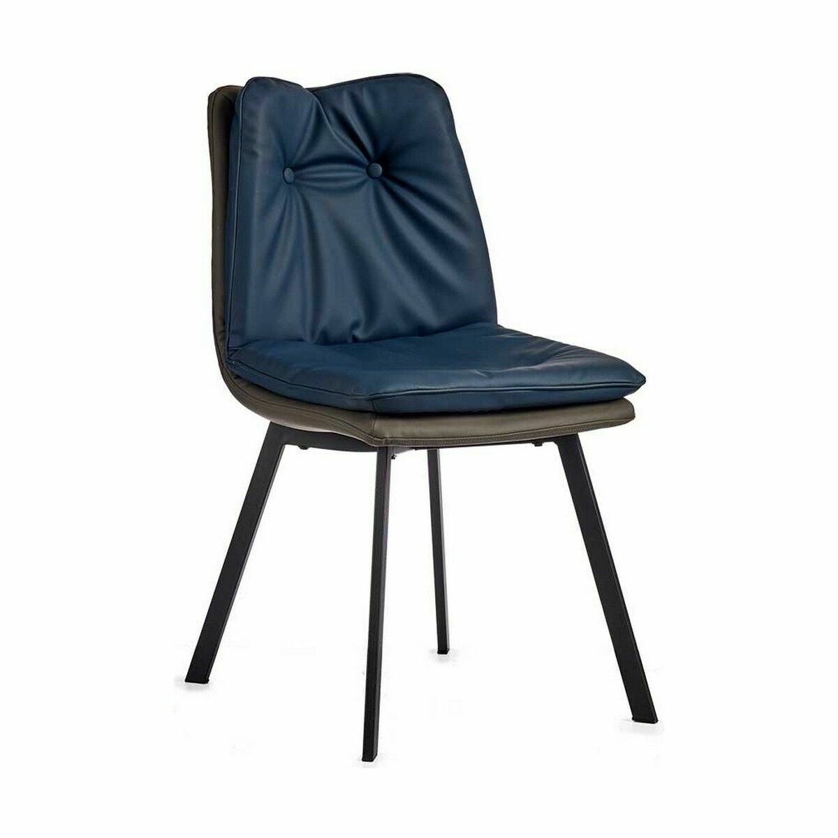 Fauteuil Gift Decor Bleu Noir Gris 62 x 85 x 47 cm Boutons (2 Unités)