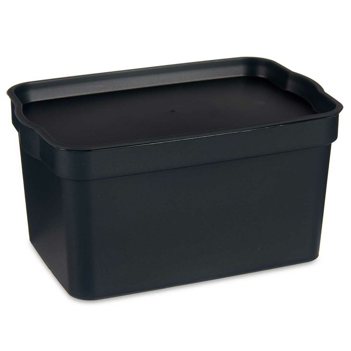 Boîte de rangement avec couvercle Kipit Anthracite Plastique 2,3 L (24 Unités)