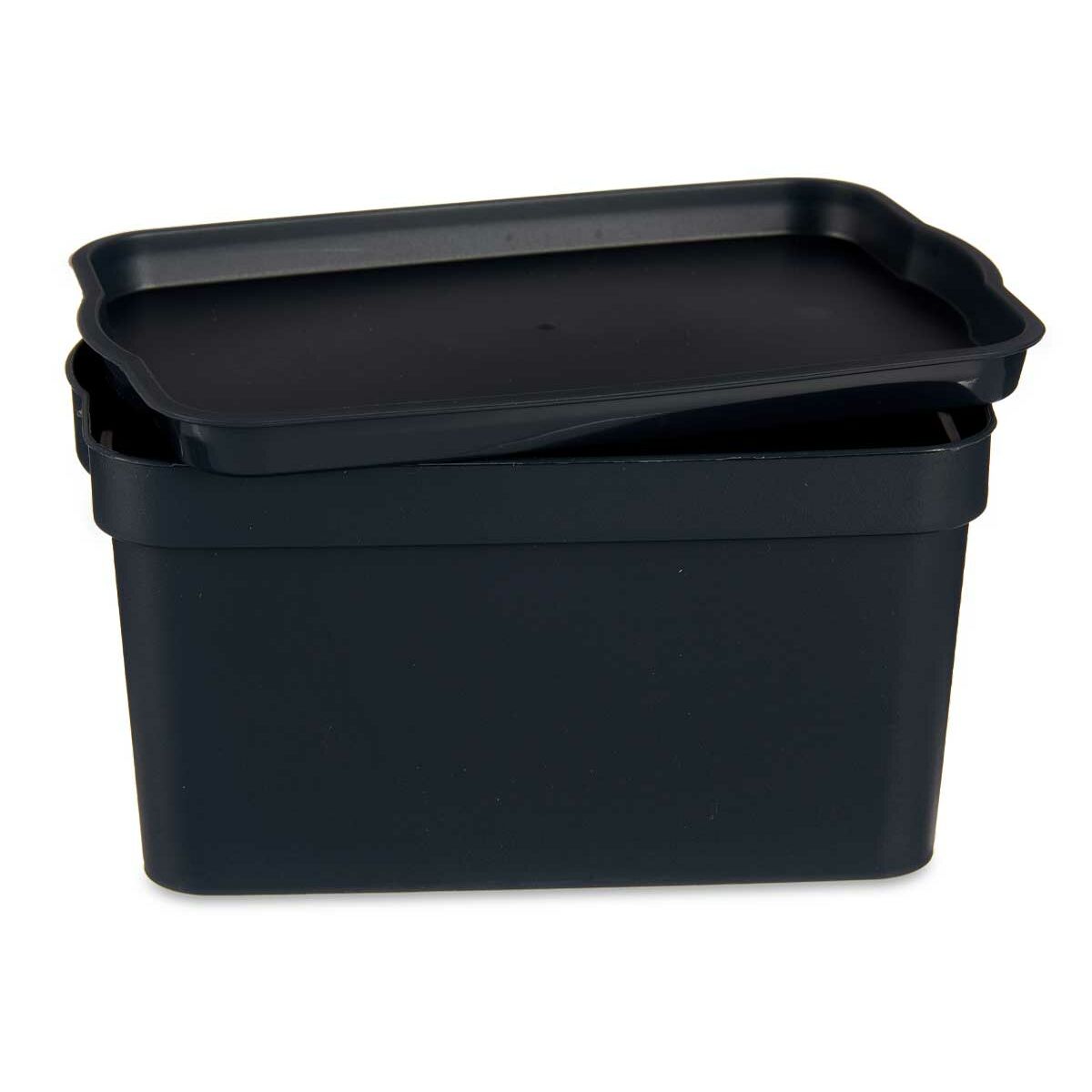 Boîte de rangement avec couvercle Kipit Anthracite Plastique 2,3 L (24 Unités)