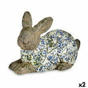 Figure décorative de jardin Ibergarden Polyrésine Lapin 20 x 29 x 40,5 cm (2 Unités)