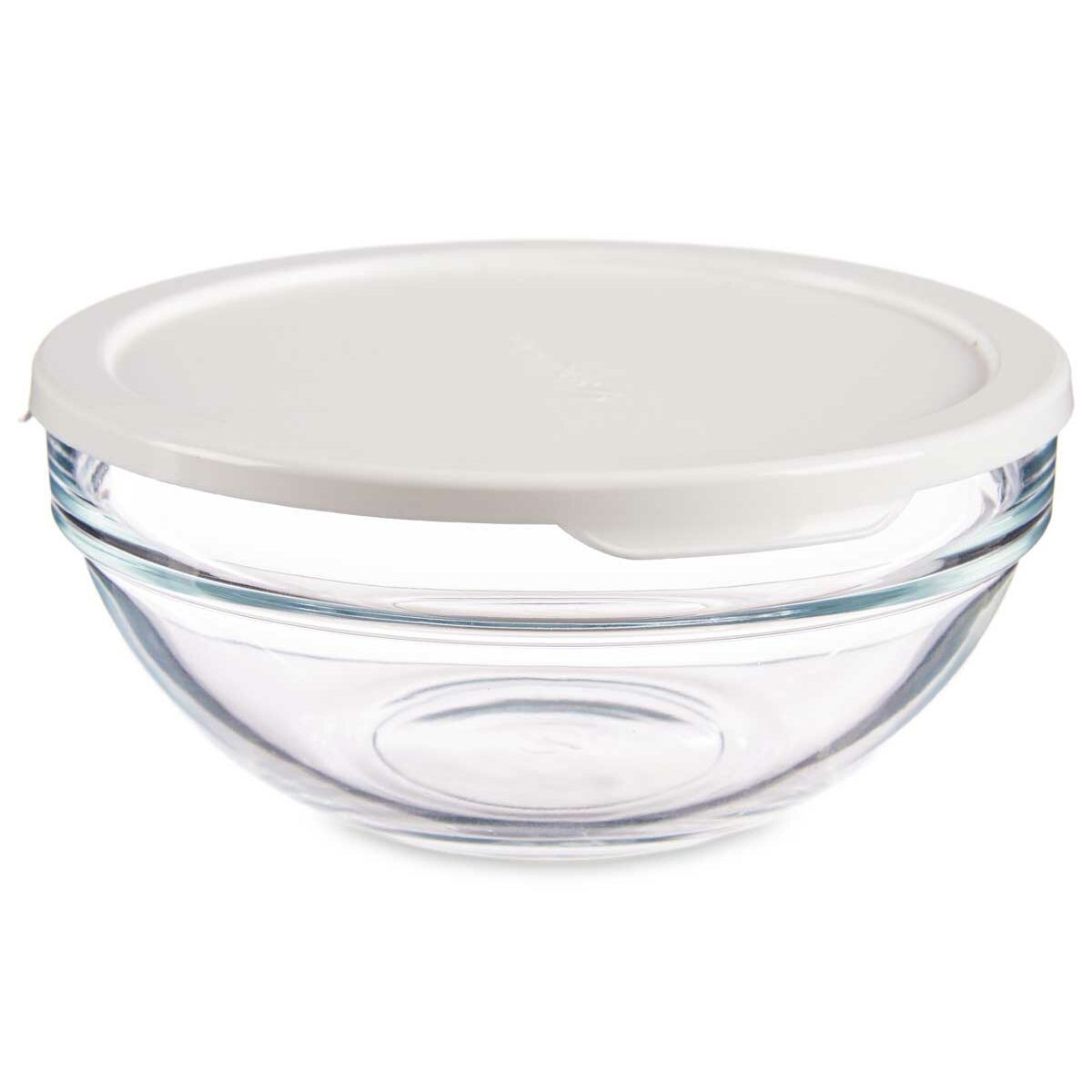 Panier-repas rond avec couvercle Pasabahce Chefs Blanc 595 ml (6 Unités)