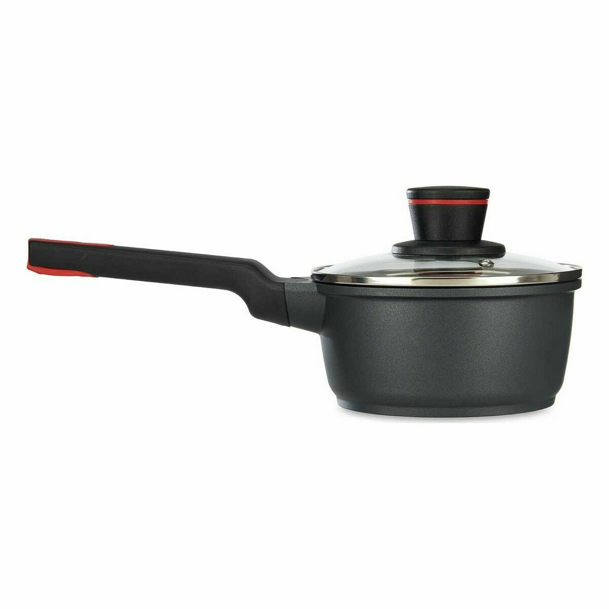 Casserole avec couvercle Kinvara Noir Métal Aluminium Bakélite Aluminium fondu Ø 16 cm 17,1 x 14 x 35,2 cm (6 Unités)