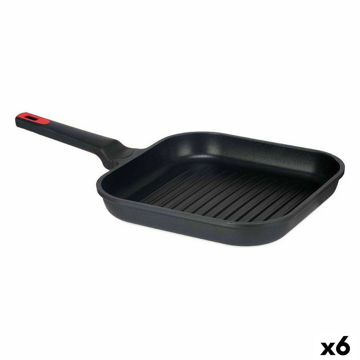 Poêle à Grilller avec Rayures Kinvara Noir Aluminium Bakélite Aluminium fondu 28 x 28 cm
