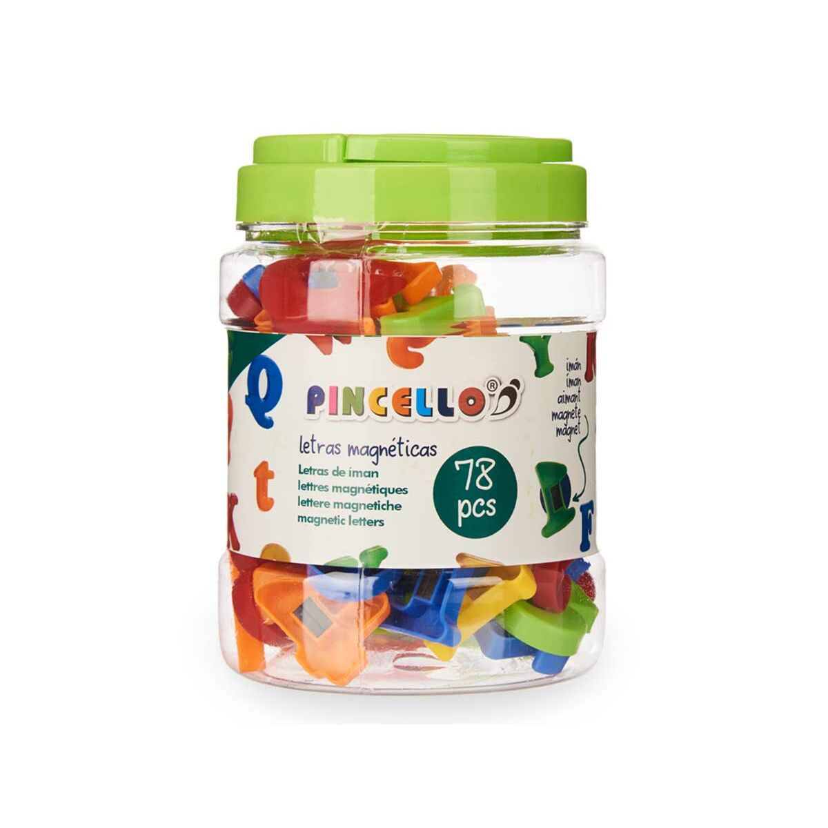 Lettres Pincello Plastique Aimant Multicouleur