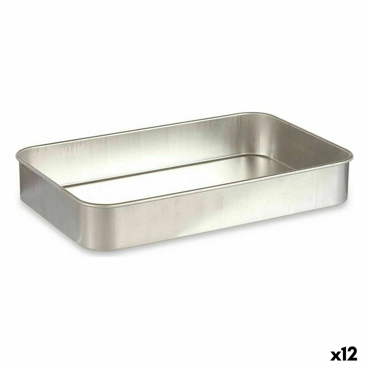 Plat à gratin Kinvara Argenté Aluminium 41 x 6,5 x 26 cm (12 Unités)