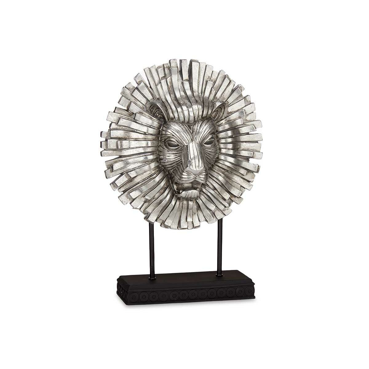 Figurine Décorative Gift Decor Argenté Argent Lion 28 x 38,5 x 11,5 cm (4 Unités)
