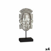 Figurine Décorative Gift Decor Argenté Argent Indien 17,5 x 36 x 10,5 cm (4 Unités)