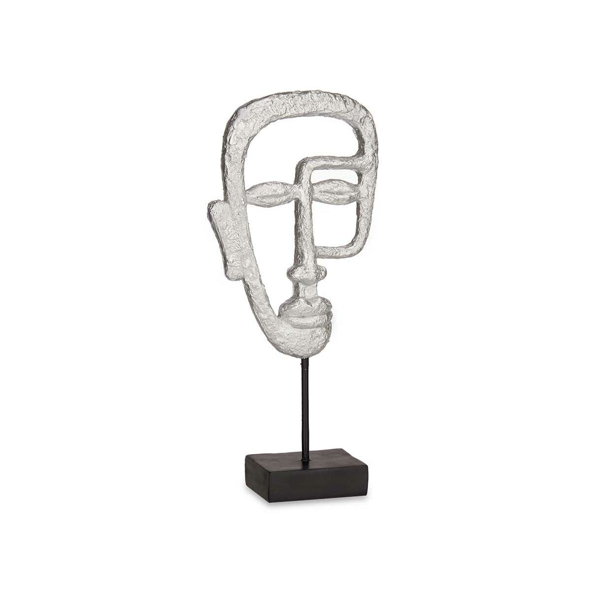 Figurine Décorative Gift Decor Argenté Argent Visage 19,5 x 38 x 10,5 cm (4 Unités)
