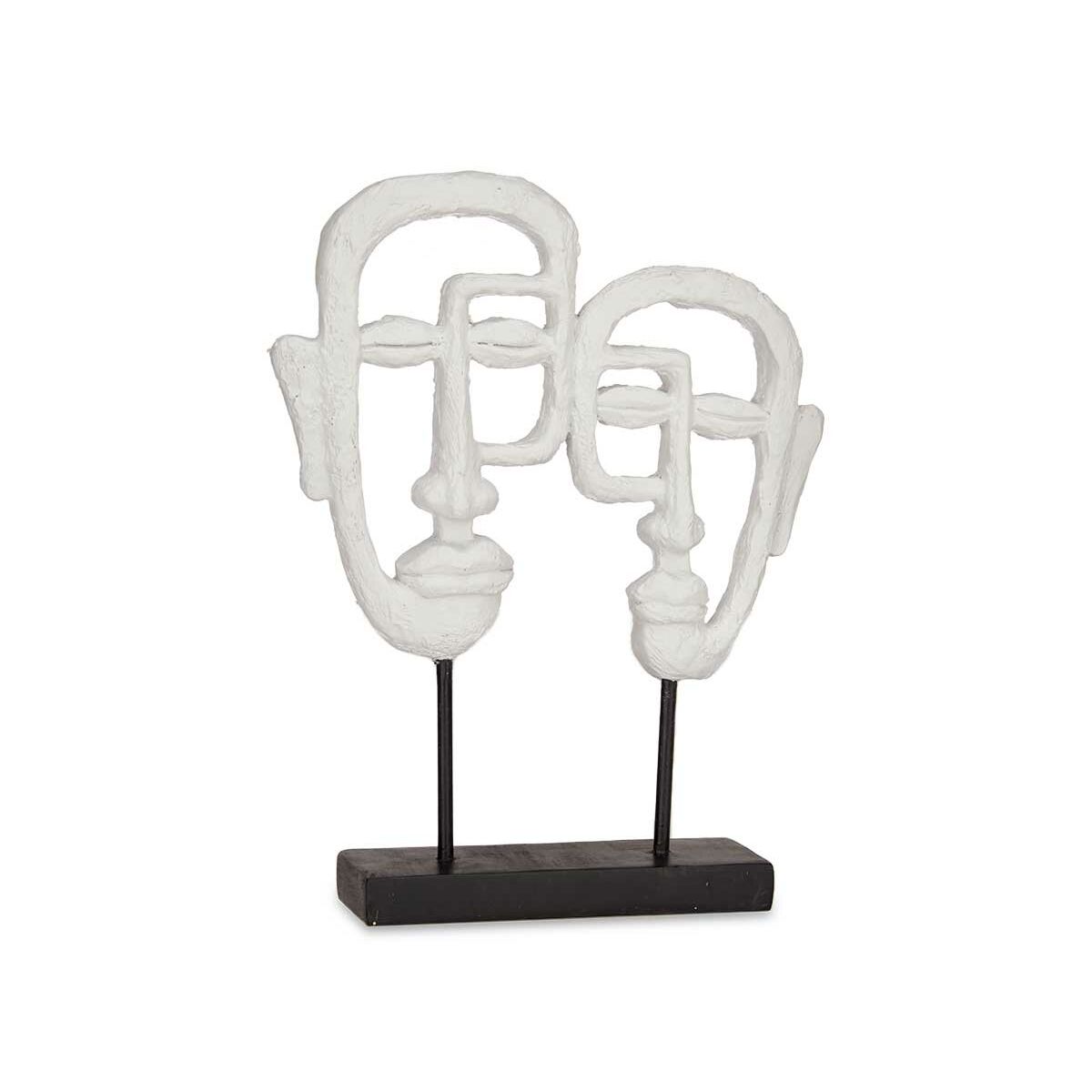 Figurine Décorative Gift Decor Blanc Visage 27 x 32,5 x 10,5 cm (4 Unités)