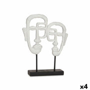 Figurine Décorative Gift Decor Blanc Visage 27 x 32,5 x 10,5 cm (4 Unités)