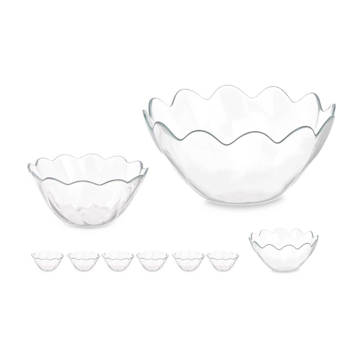 Set de Bols Pasabahce Hasir Transparent verre 31 x 25,5 x 24,5 cm (2 Unités)