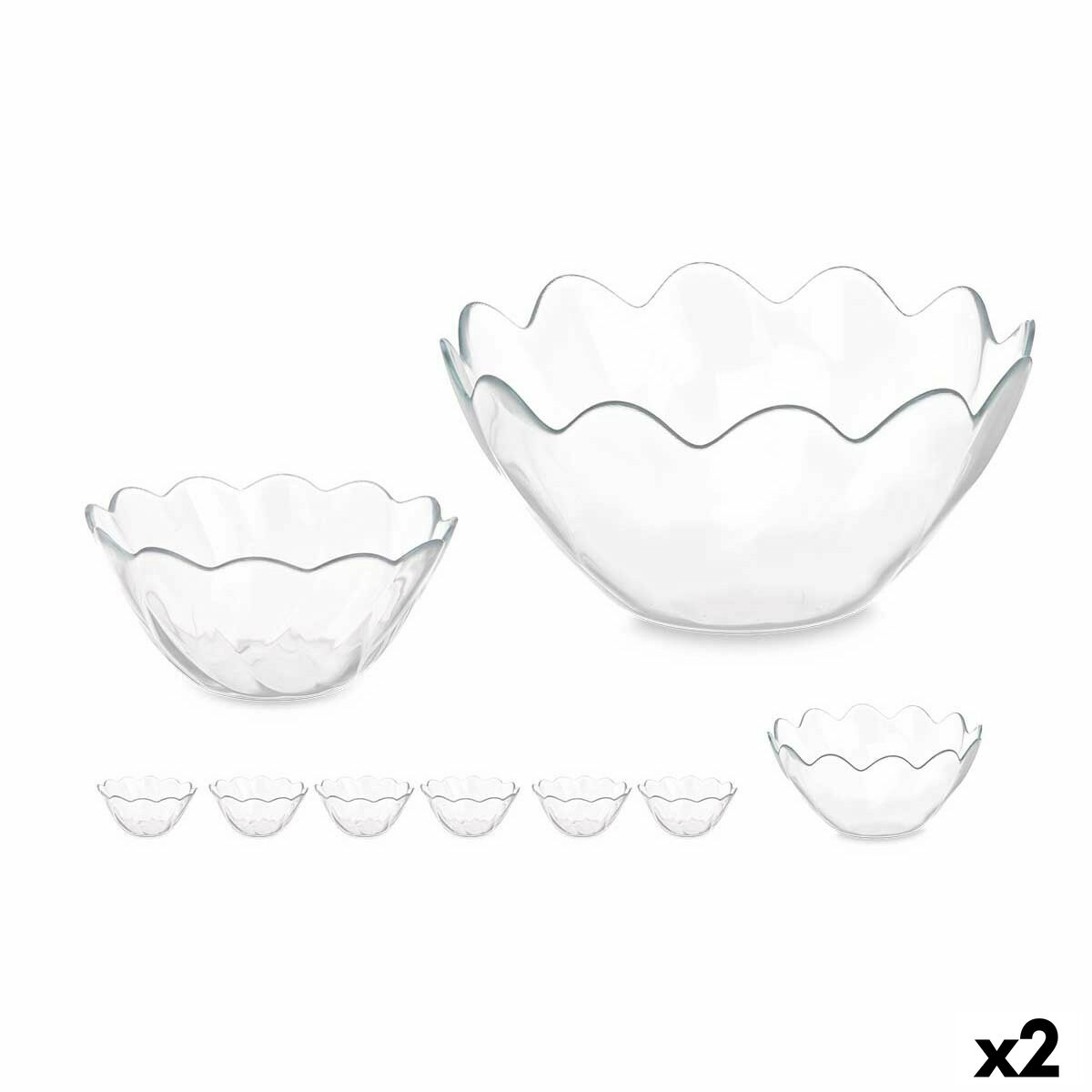 Set de Bols Pasabahce Hasir Transparent verre 31 x 25,5 x 24,5 cm (2 Unités)
