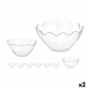 Set de Bols Pasabahce Hasir Transparent verre 31 x 25,5 x 24,5 cm (2 Unités)