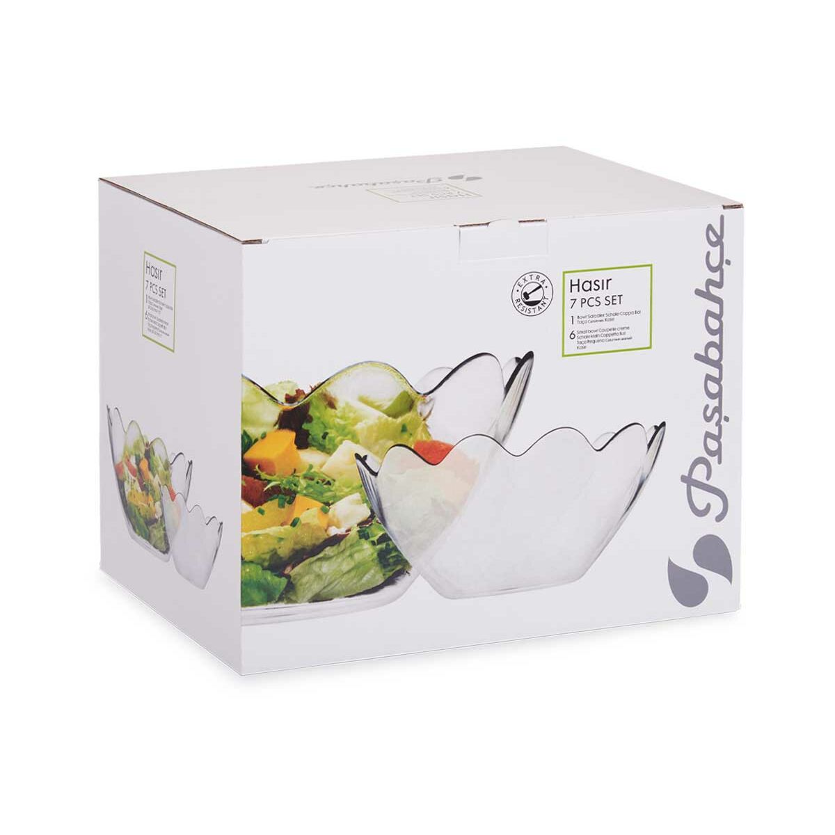 Set de Bols Pasabahce Hasir Transparent verre 31 x 25,5 x 24,5 cm (2 Unités)