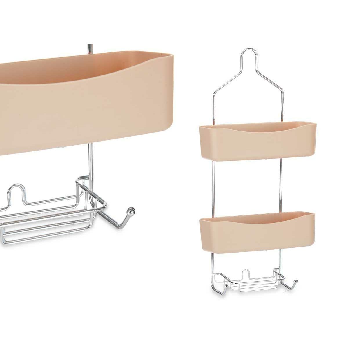 Etagère de salle de bains Berilo Beige Métal Plastique 28 x 60 x 14 cm (6 Unités)
