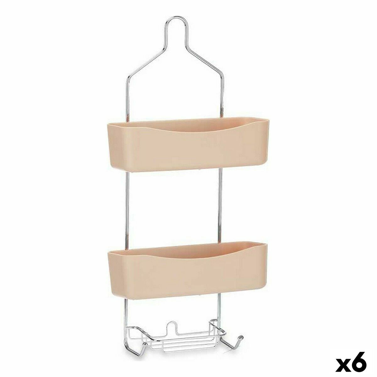 Etagère de salle de bains Berilo Beige Métal Plastique 28 x 60 x 14 cm (6 Unités)